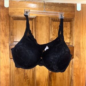 Auden Black Full-Coverage Bra with Lace